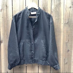 Vintage Vogue Alley black linen jacket